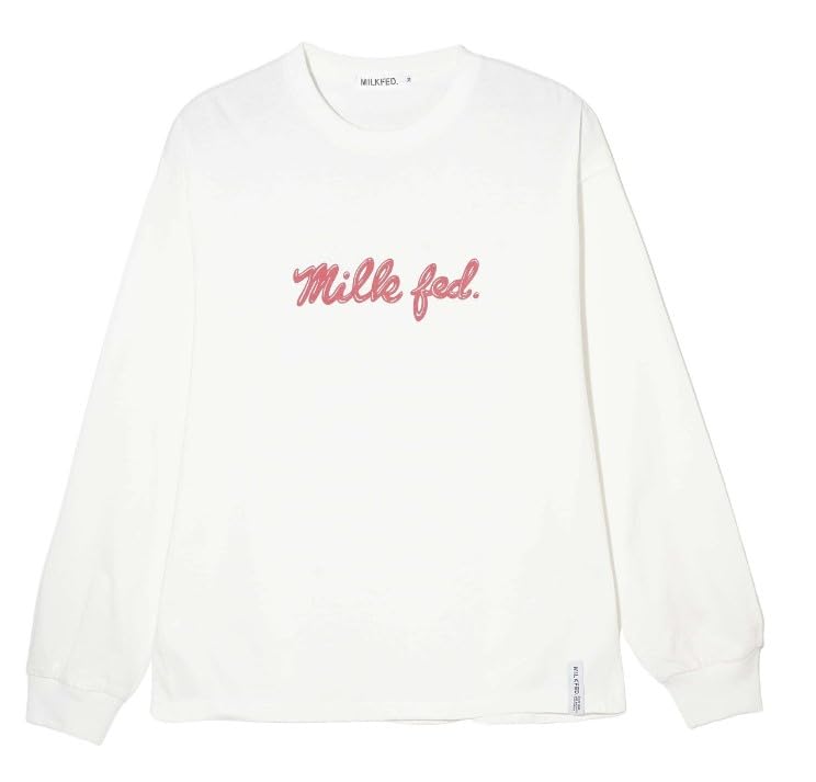Milkfed Casual ICING LOGO BASIC TEE In Off White Women's L/S