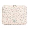 Maple Leaf Soft Pad Tablet Bag Shockproof Puffy Protective Case Cute Quilted Laptop Sleeve Commute Work Study Bag