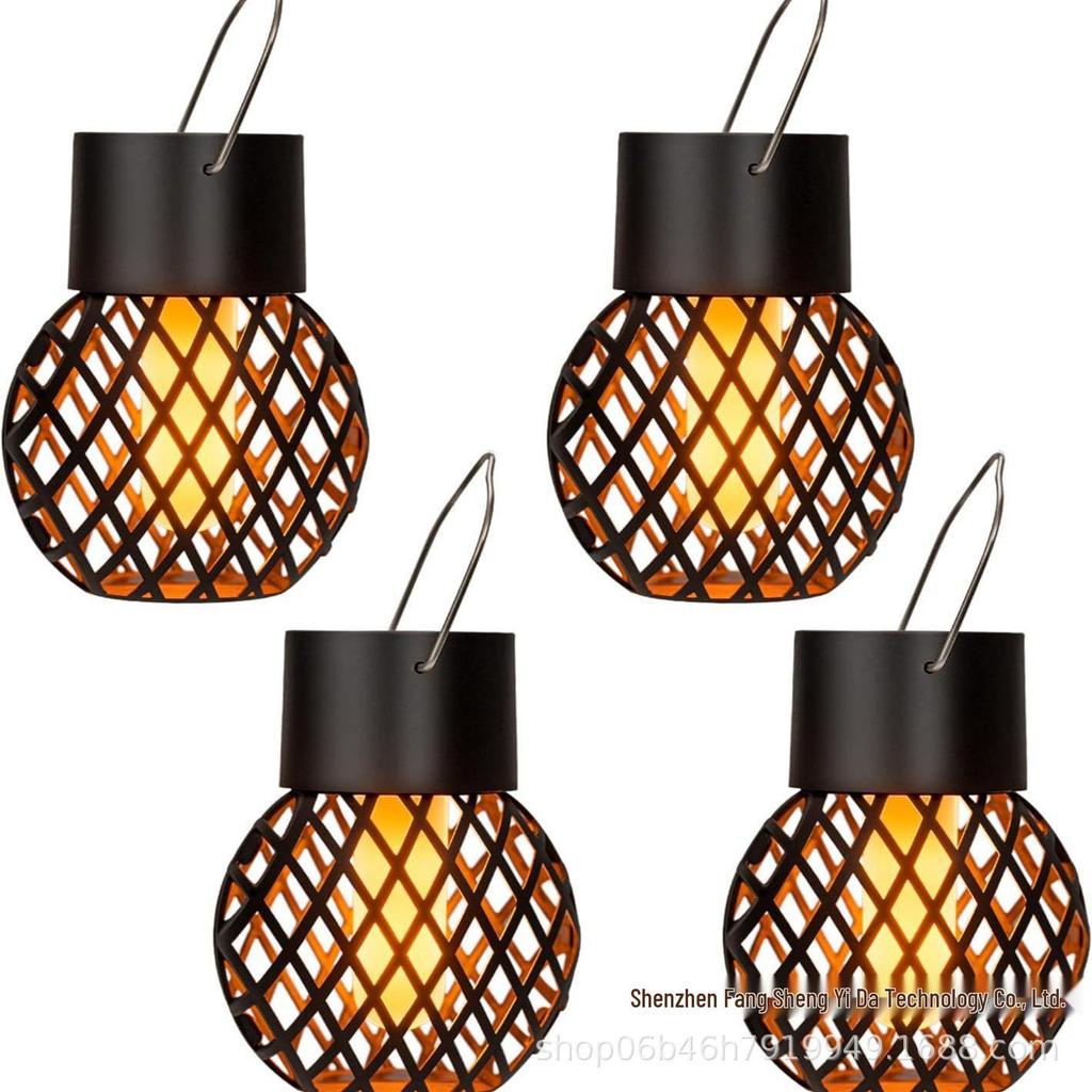 Solar Flame Hanging Ball Light: Waterproof Decorative Garden Courtyard Light