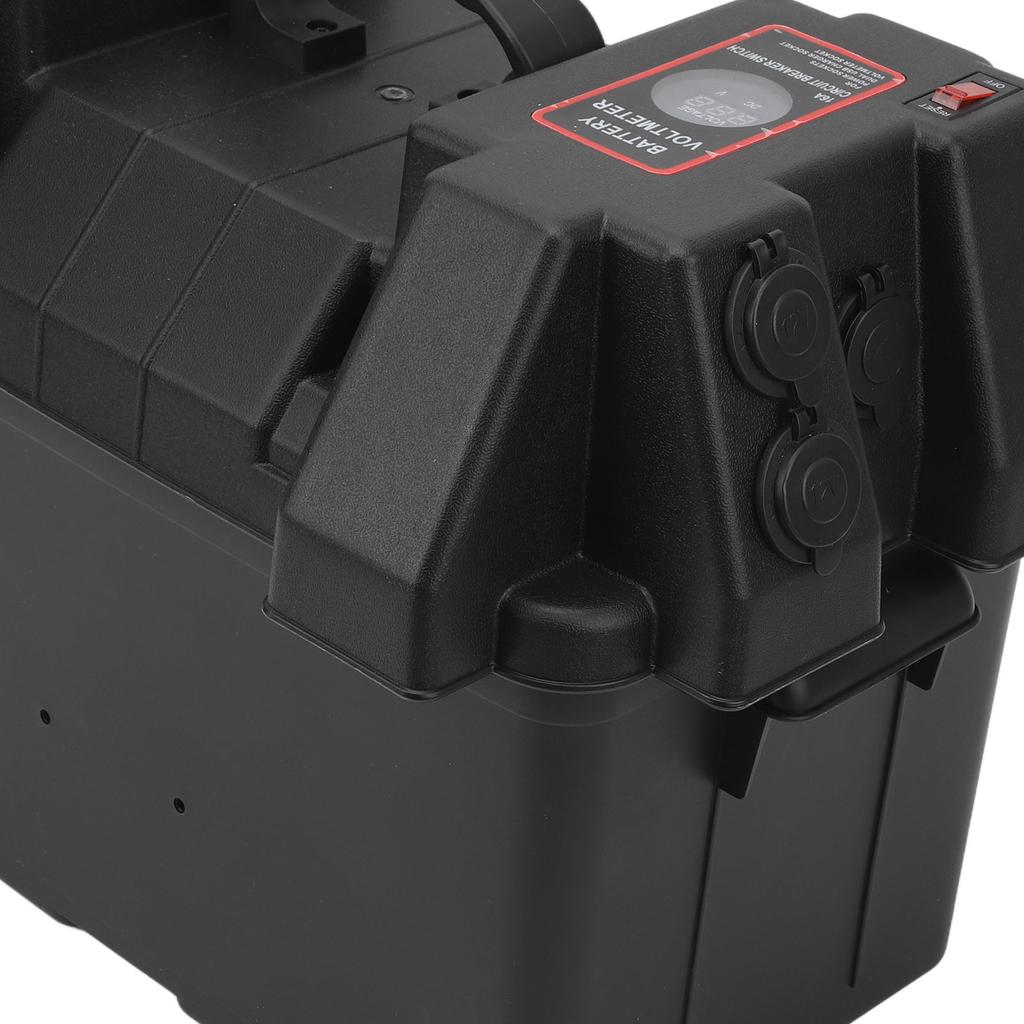 Scatola Batteria Intelligente per Motore Elettrico, Impermeabile, 2 Porte USB, ABS, Centro di Alimentazione per Batterie Marine, Resistente per Camper, Furgone, SUV, ATV, Campeggio, Camion
