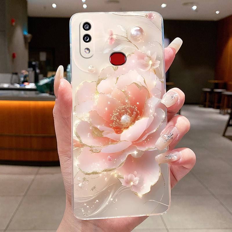 Case For Samsung A10s M01s Clear Silicone Fashion Butterfly Flower Soft Back Cover For Samsung Galaxy A10s Protective Phone Case