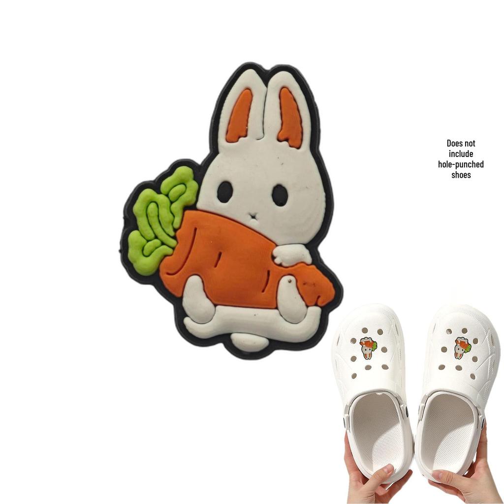 Rabbit Shoe Accessories: Cartoon PVC Charms for DIY Hole Shoes