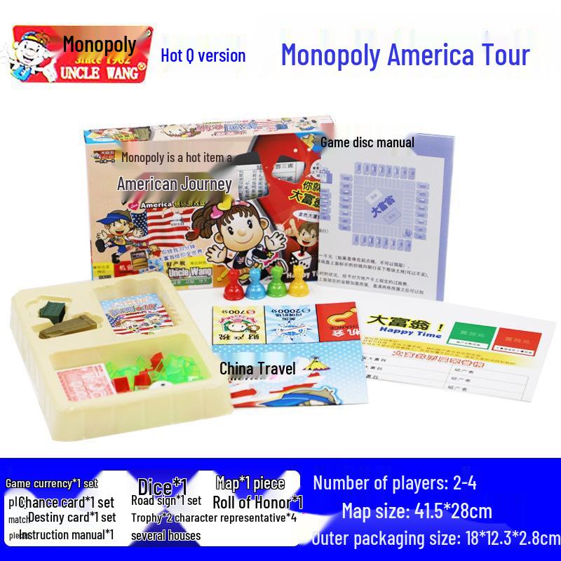 Monopoly Q Version: China & World Tour Edition Board Game