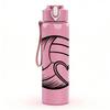 1PC Volleyball Heart Sport Print 750ml Color Plastic Sports Water Bottle Leakproof Flip Straw Lid Suitable for Sports Office Home Use