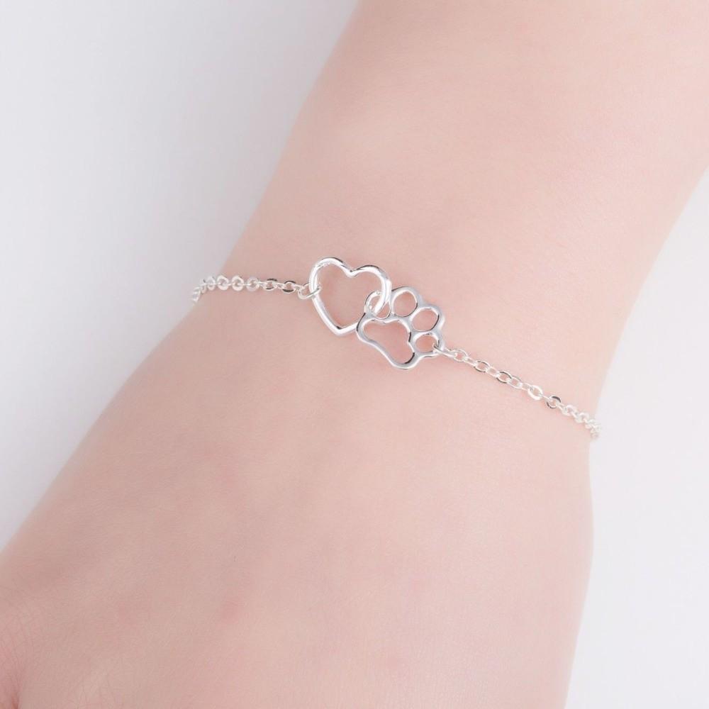 Thin Love Paw Bracelet Light Luxury Dog Claw Foot Chain Hand Jewelry Friendship Bracelet Gifts