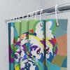 Colorful Dog Print Shower Curtain Modern Abstract Art For Bathroom Decorations Size: 72 X 84 Inches (180Cm X 213Cm)