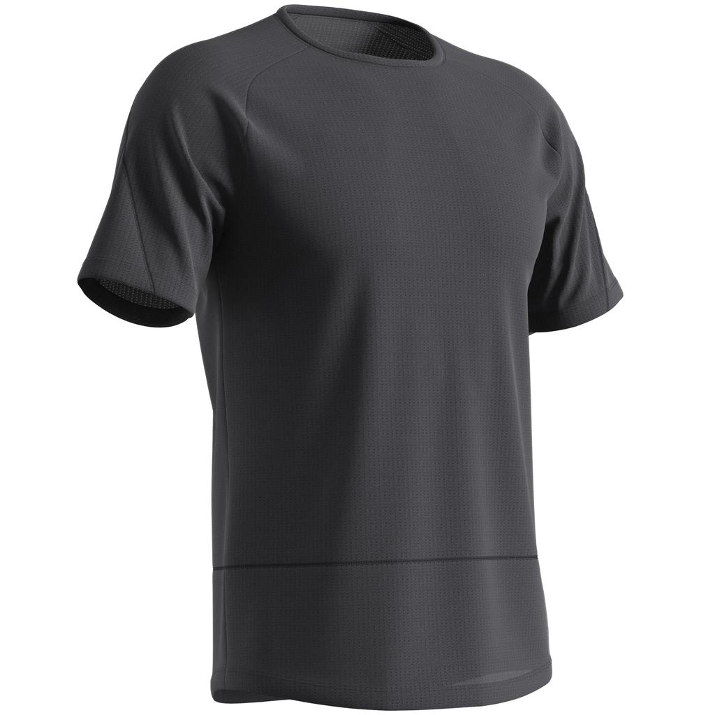Salomon Men's CROSS RUN SHORTSLEEVE TEE, Deep Black, Size S, Outdoor T-Shirt
