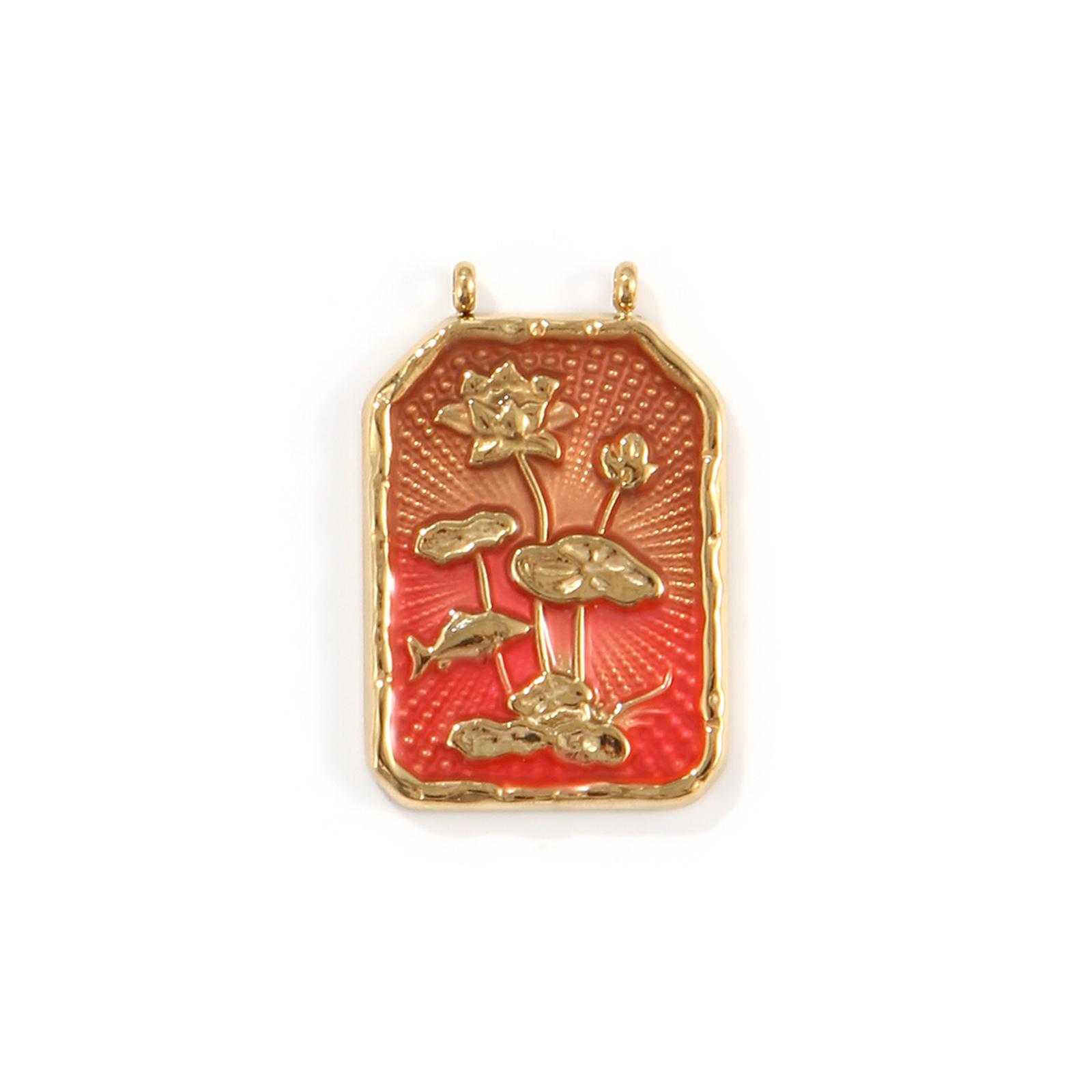 

1 Piece 304 Stainless Steel Charms 18K Real Gold Plated Multicolor Enamel Crane Eye of Providence/ All-seeing Eye Pendant DIY