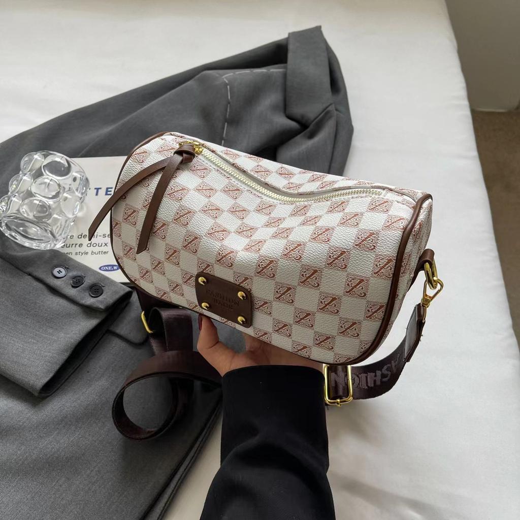Bag Women'S Plaid Broadband Shoulder Crossbody Bag Premium Textured Women'S Pillow Bag