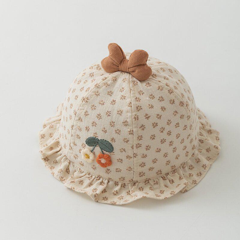 Korean Style Children's Sun Protection Lace Bucket Hat for Girls