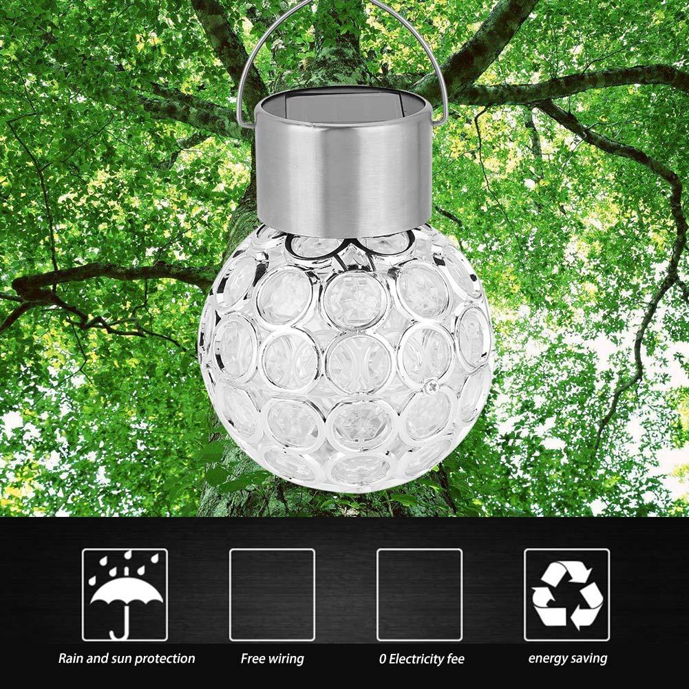 Solar Ball Garden Hang Outdoor Landscape Color Change LED Lamp Walkway Light