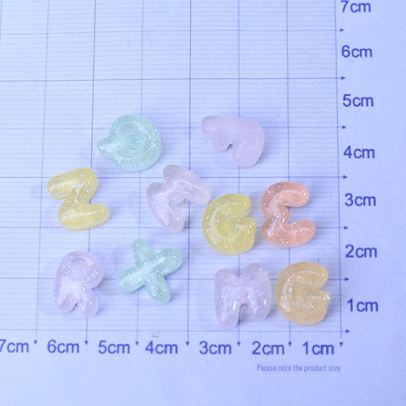 Bright Transparent English Letters Cream Glue DIY Phone Case Kit Resin Jewelry & Hairpin Accessories