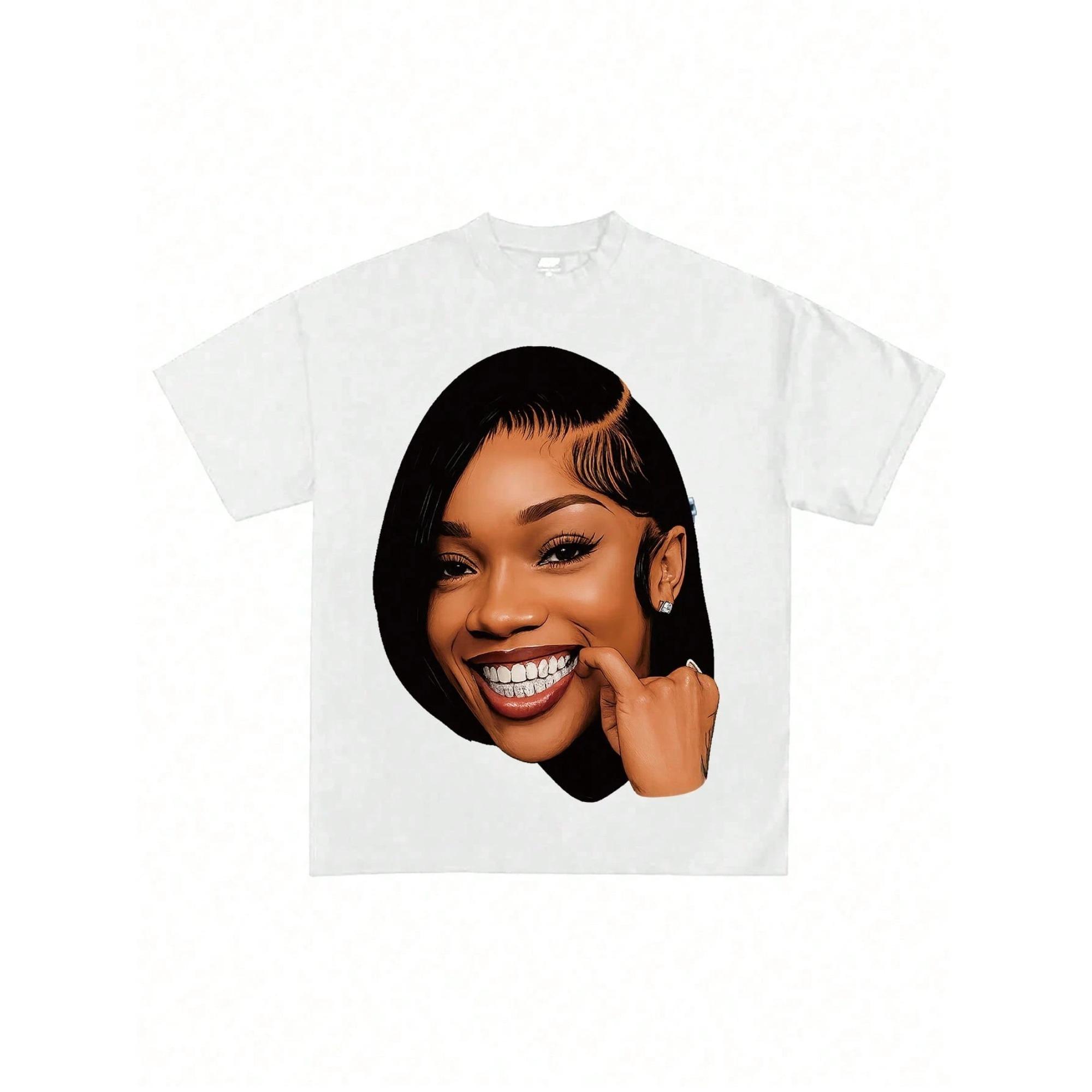 

2025 New Essential Cotton Unisex T-Shirt Fashion Printing Soft Breathable Crew Neck Fashion Men s and Women s T-Shirts One Piece S