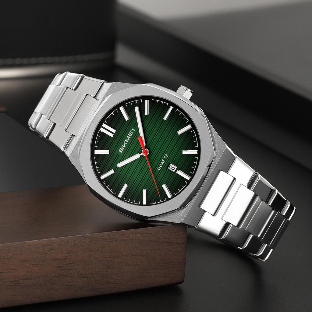 Steel belt men's watch simple business waterproof calendar quartz watch watch source