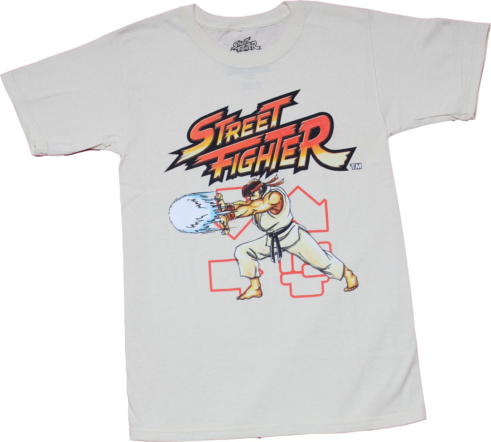 Street Fighter New Adult T-Shirt - Power Move Hadoken Throw S