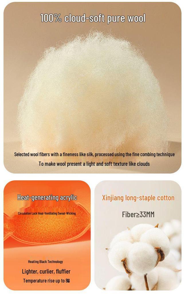 Shuliya 6282 Wool-Cotton Warm Close-Fit Pants