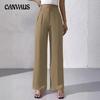 Women's New Elegant Solid Colour Premium Draped Wide Leg Formal Pants Trousers Suit Pants