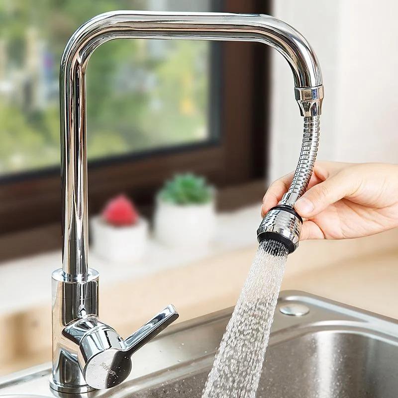 360 Grad Wasserhahn Spritzschutzkopf Universeller Booster Sprudler Verlängerung Ausziehbar Wasser sparend Küchenwerkzeuge