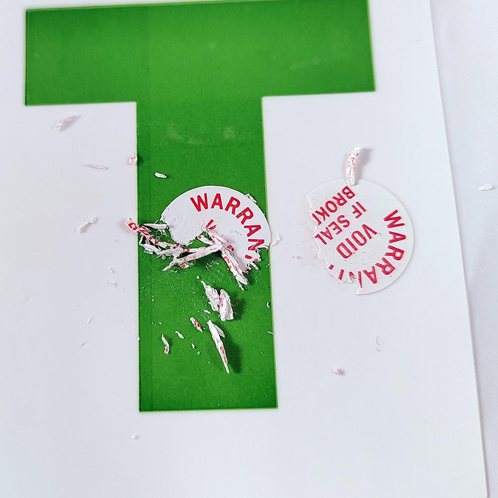 110pcs 12mm WARRANTY VOID IF SEAL BROKEN Brittle Paper Tamper Evident Removal Proof Sticker Electronic Device Open Warning Label