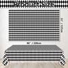 4 Pack Black and White Checkered Tablecloths, Plastic Gingham Table Cover Alice Tablecloths for Racing Theme, Halloween, Wonderland Party, Classic