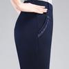 Women's Autumn and Winter New Patchwork Button Pocket Lace Solid High Waisted Fashion Commuting Loose Straight Leg Pants