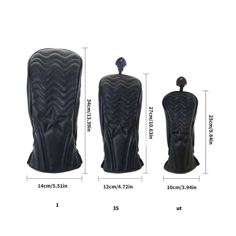 Golf Club Head Cover PU Materials Star Texture Easyly Installation Durability For Training And Competition