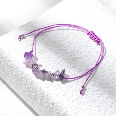Damen Armband Gewebt Dekorativ Unregelmäßig Damen Faux Kristallstein Handkette Armband Schmuck für