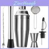 Cocktail Bar Tool Set With Stainless Steel Shaker For Home Entertaining
