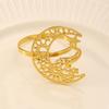 Eid Mubarak Curtain Clip Ring Gold Silver Color Crescent Ring Towel Clip Happy Eid Party Decor Supplies Ramadan Kareem Supplies