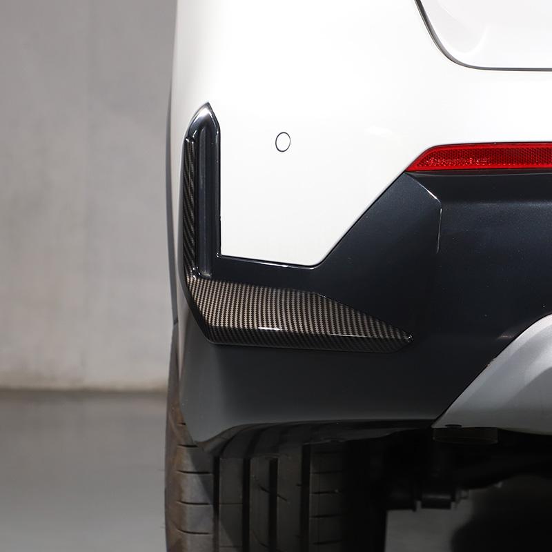 For BMW X1 U11 2025 2025 ABS Carbon Fiber/Black Car Front Rear Blade Trim Light Eyebrow Wind Knife Bumper Cover Accessories