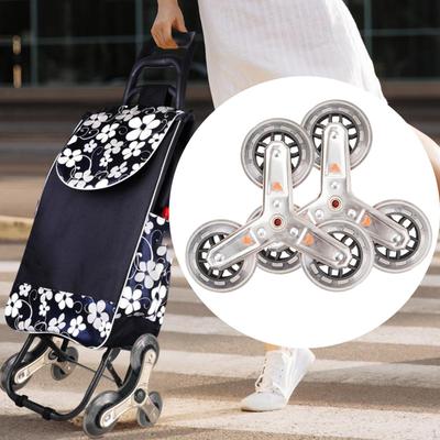 2Pcs Trolley Dreieck Räder Ersatz Leichte Edelstahl Utility Anti Slip Treppensteiger