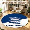 Round Rug Custom NameBIRMINGHAM CITY Football Pattern Non Slip Carpet Home Floor Decor