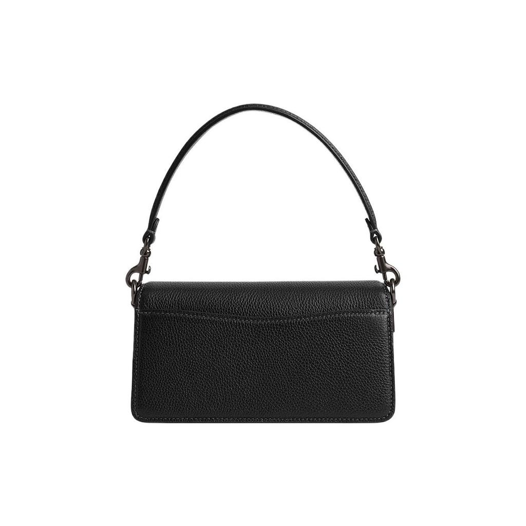 Coach Tabby 20 Solid Logo Pebbled Flap Leather Messenger Bag Women bags Black CM546-V5BLK