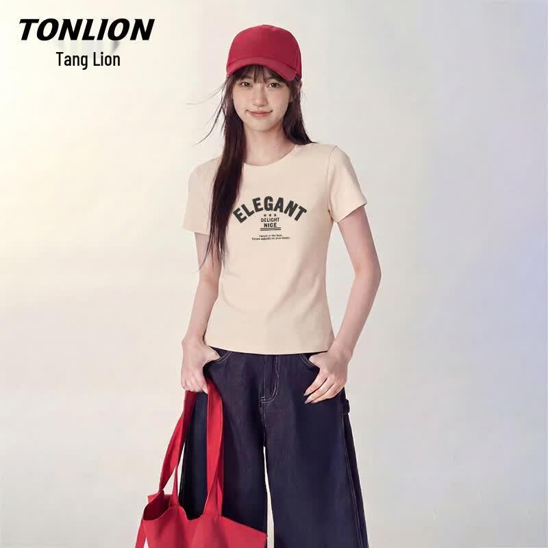 TonLion Women s 2026 Summer Short Sleeve T-Shirt S