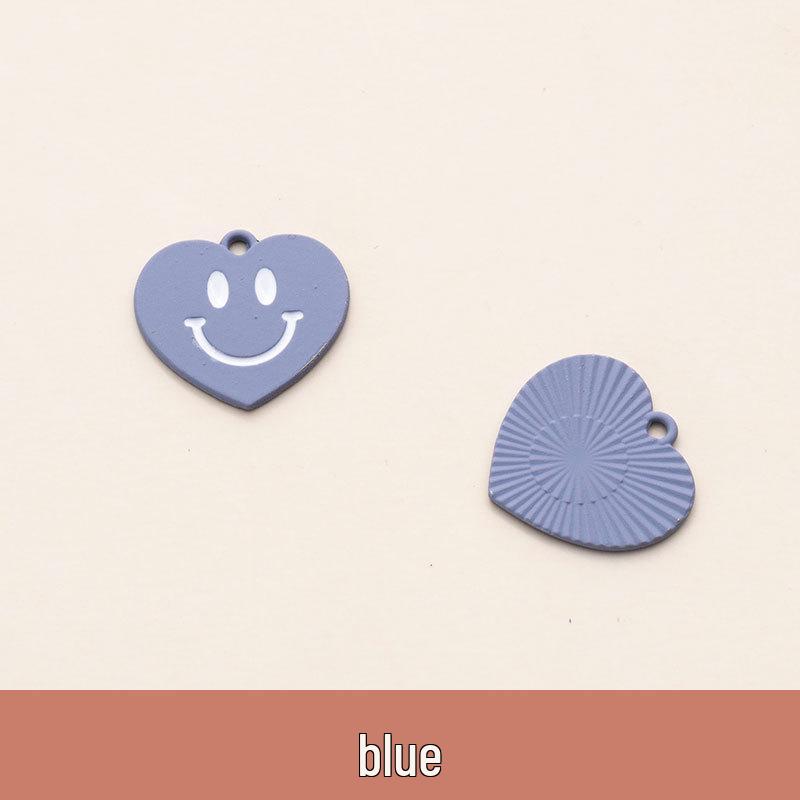 Alloy Heart & Smiley Face Pendant Necklace, Bracelet & Keychain Charm