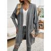 Women Bat Sleeve Cardigan Solid Color Knit Sweater Cardigan Coat