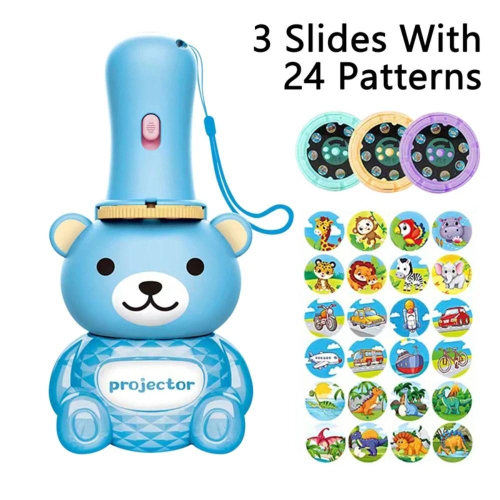 Cartoon Bear Bear Flashlight Projector Cognition Children Luminous Toys  Kindergarten