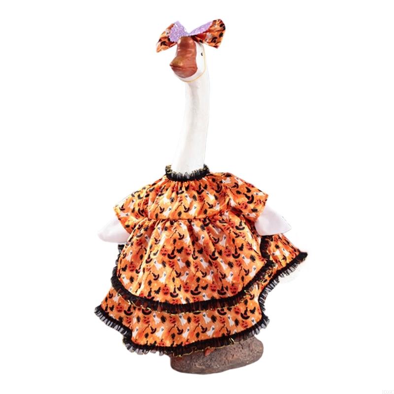 Halloween Geese Decorative Dress and Hairbows Quick Assembly Display Props For Porch Party Theme Setting Supply HX6C