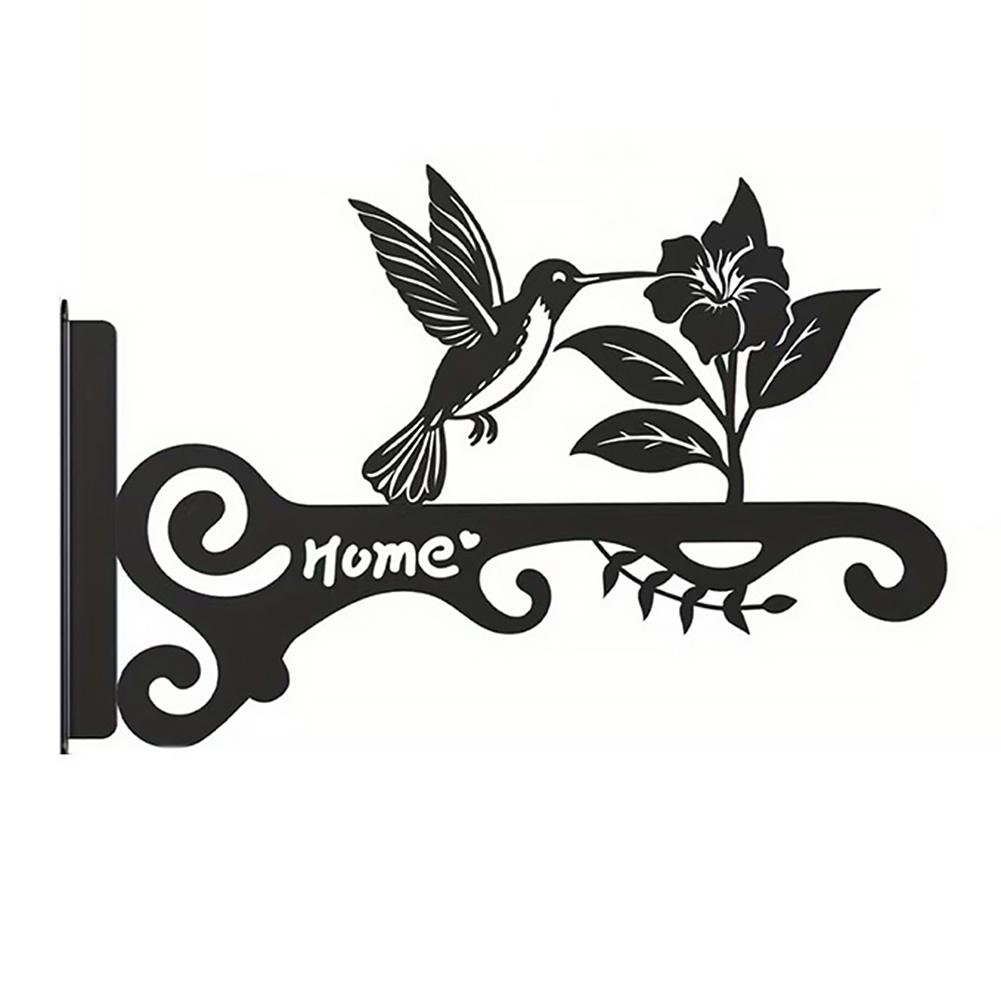 Aesthetic Wall Plant Hanger with Bird Design Metal Hanging Plant Bracket Hanging Brackets for Hanging Hummingbird Feeder Planter
