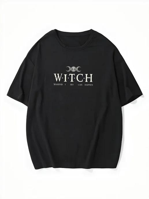 Oversized T-shirt with a Halloween print 4XL