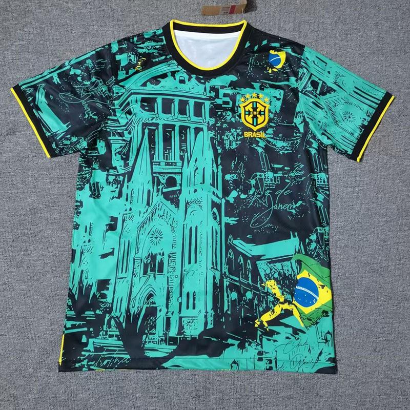 2425 Brazilian Jersey Football Uniform Fan Version XXL изумрудный