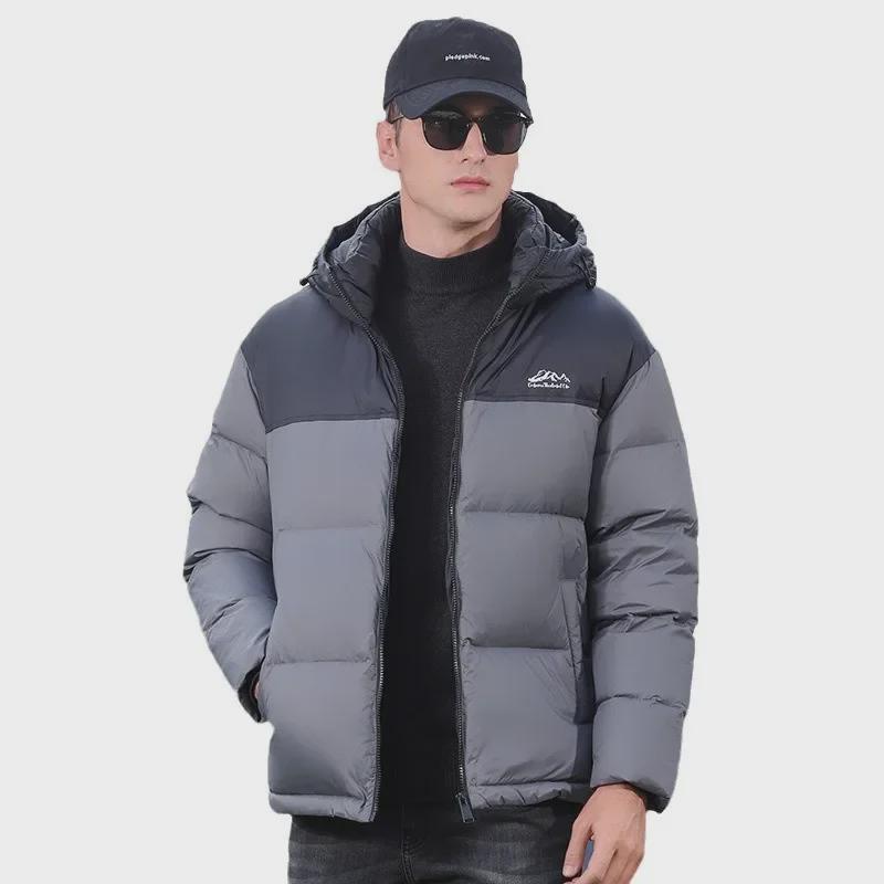 Piumino Corto Invernale da Uomo - 90% Piumino, Spesso e Caldo