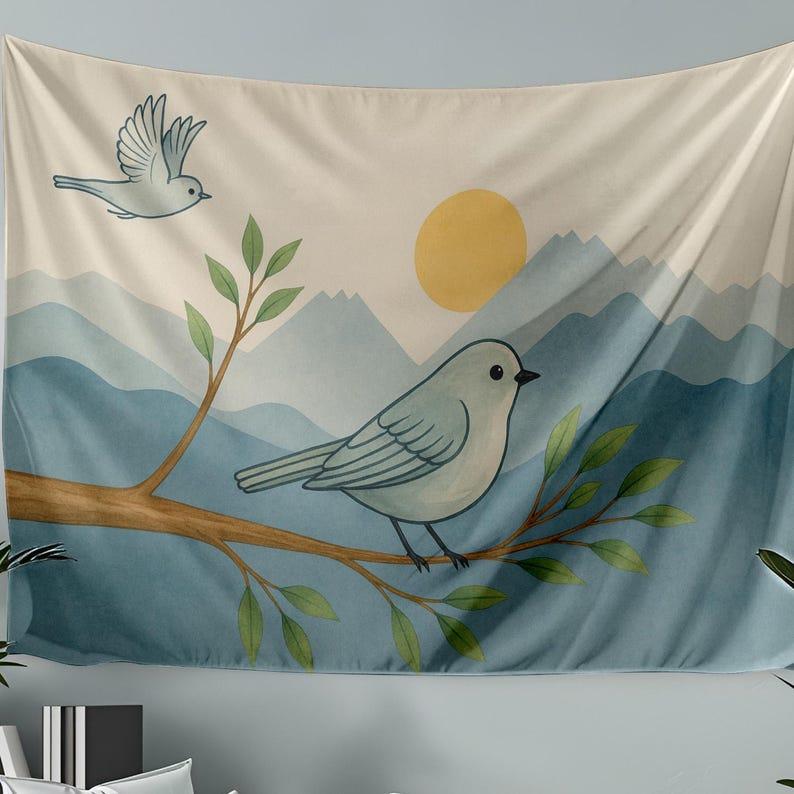 Bluebird tapestry 75x100