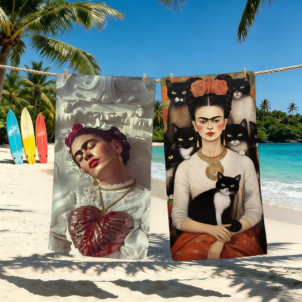 Painter F-Frida K-Kahlo-ES Art Towel For Outdoor Camping Beach Towel Super Absorbent Quick-Drying Summer Towel