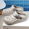 Hole shoes summer new thick-soled bag head men's slippers beach shoes wear casual sandals one pedal sandals men