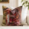 TTokisaki Kurumi Cushion Cover Natural Linen Double Sided Print  Throw Pillow Case for Sofa Couch Home Decor
