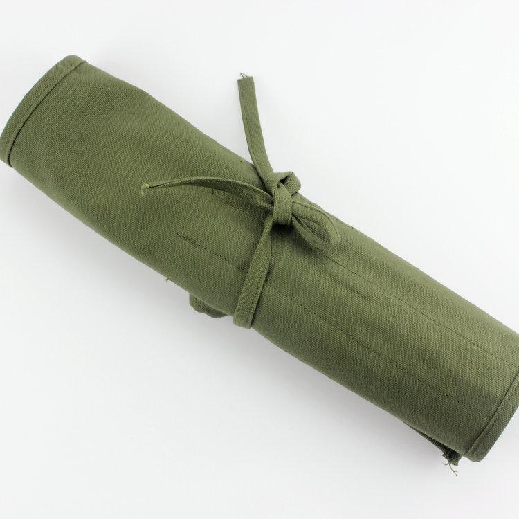 Canvas 22-Hole Brush Roll: Gouache, Watercolor, Calligraphy Storage Bag