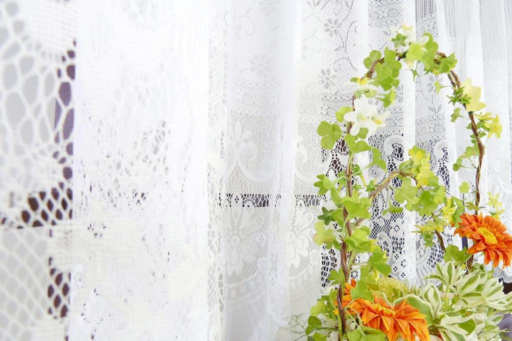 Curtain Shop Outlet Bay Window Curtains Straight Bay Window Curtains Width 100cm Set of 2 Length 105cm Set of 2 L'Arc