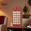 Holiday Trinket Organizer Wooden Sleigh Advent Calendar, 24-Day Countdown Box with Drawers, Christmas Atmosphere Decor Tree Hanging Decor, Surprise