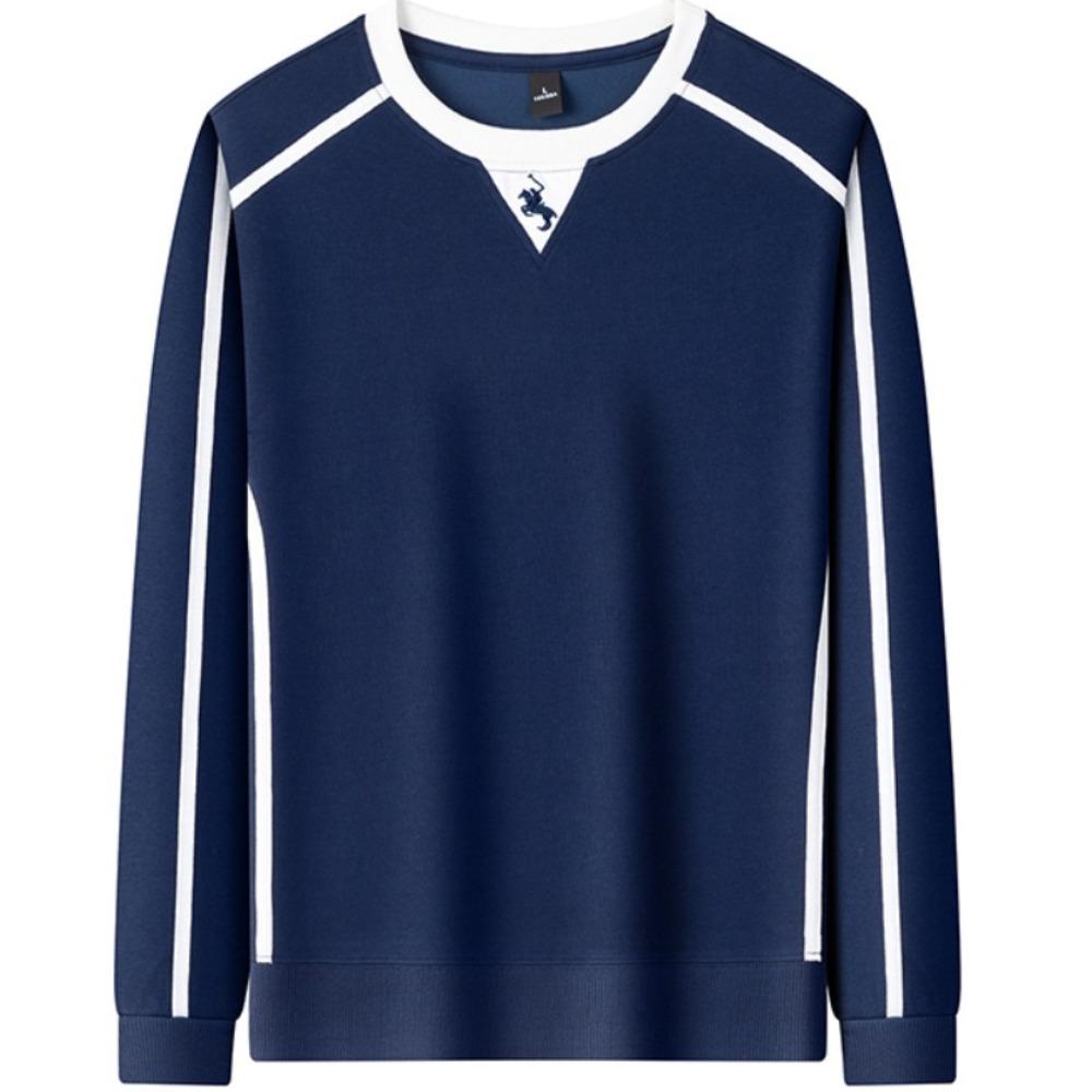 Fashionable and Casual Round-neck Men's Long-sleeved Top for Autumn and Winter Fitness and Sports